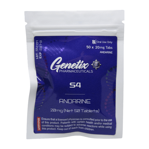 Genetix Pharma Andarine S4 20mg 50-count bottle