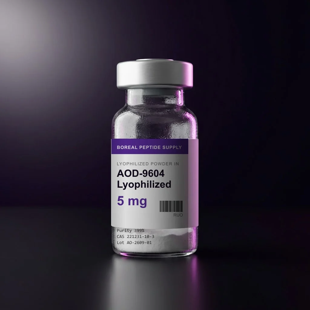 AOD-9604 Lyophilized Powder, 5 mg Vial, ≥99% HPLC