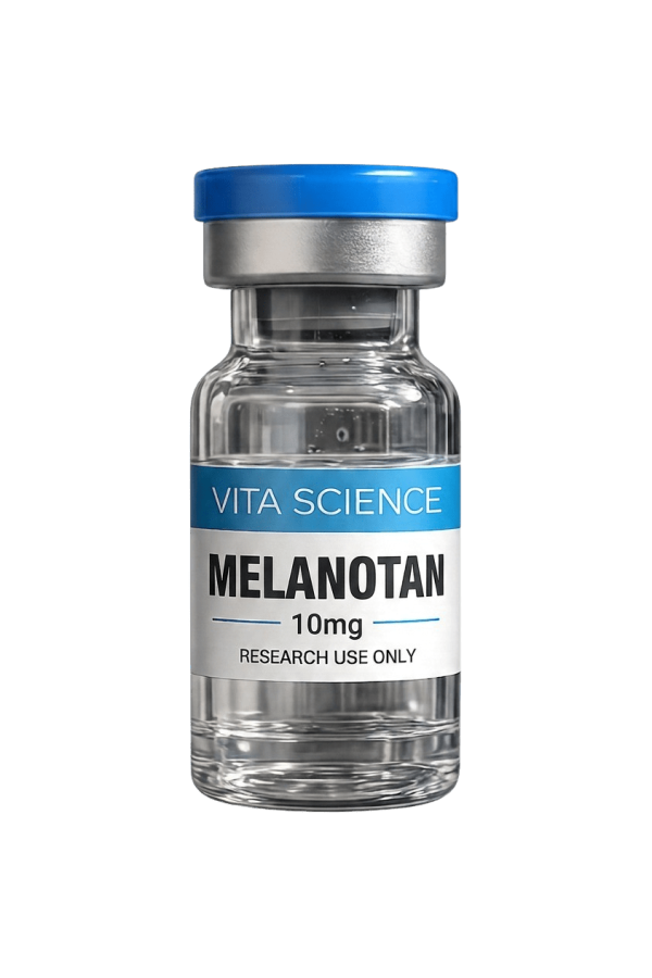 10mg vial of Melanotan lyophilized peptide